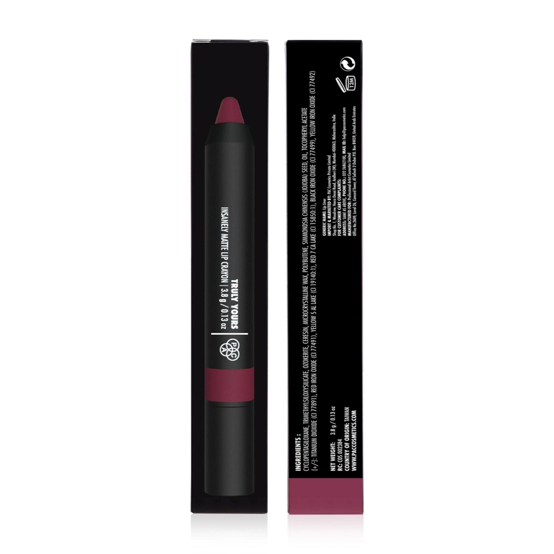 PAC Studio Insanely Matte Lip Crayon - Truly Yours