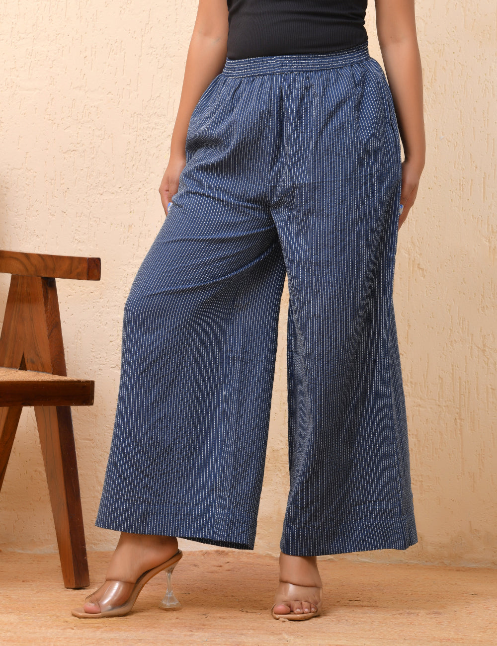 Vaasva Women Royal Blue Palazzo Pants 