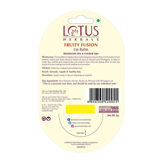 Lotus Herbals Fruity Fusion Lip Balm - Grab2buy