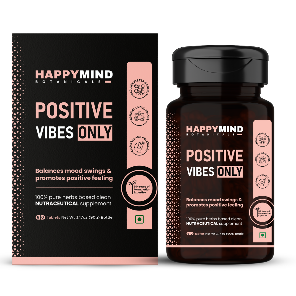 HappyMind Botanicals Positive Vibes Only Veg Tablets 