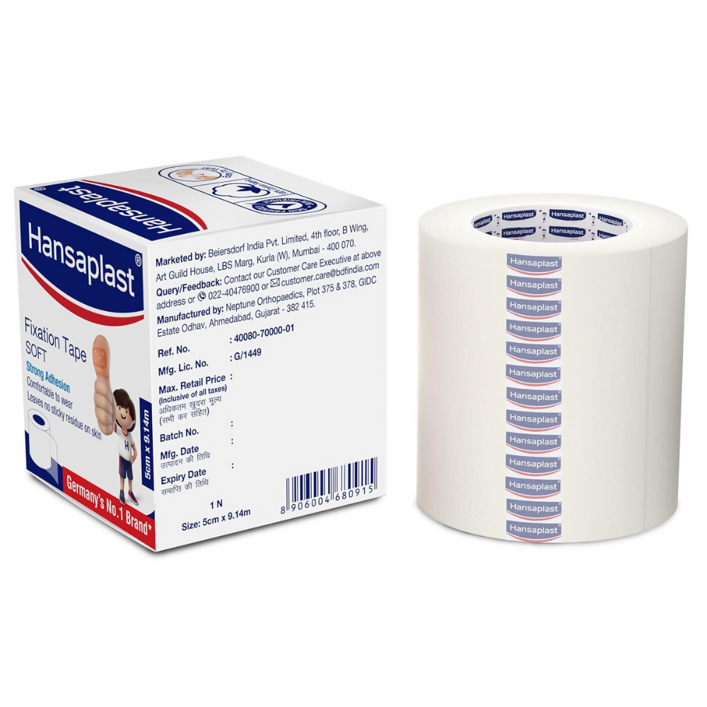 Hansaplast Soft Fixation Tape - Adhesive (5.00 cm x 9.14 cm) 