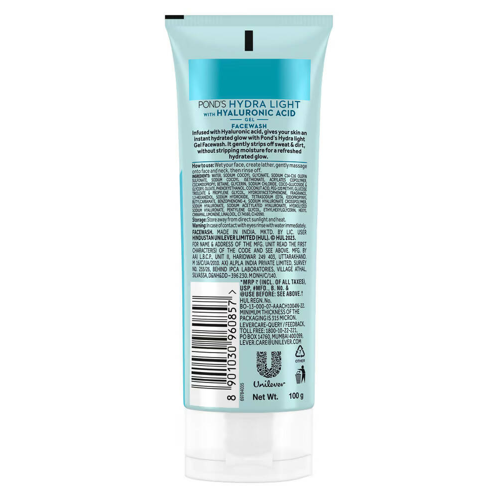 Ponds Hydra Light Hyaluronic Acid Hydrating Gel Face Wash 