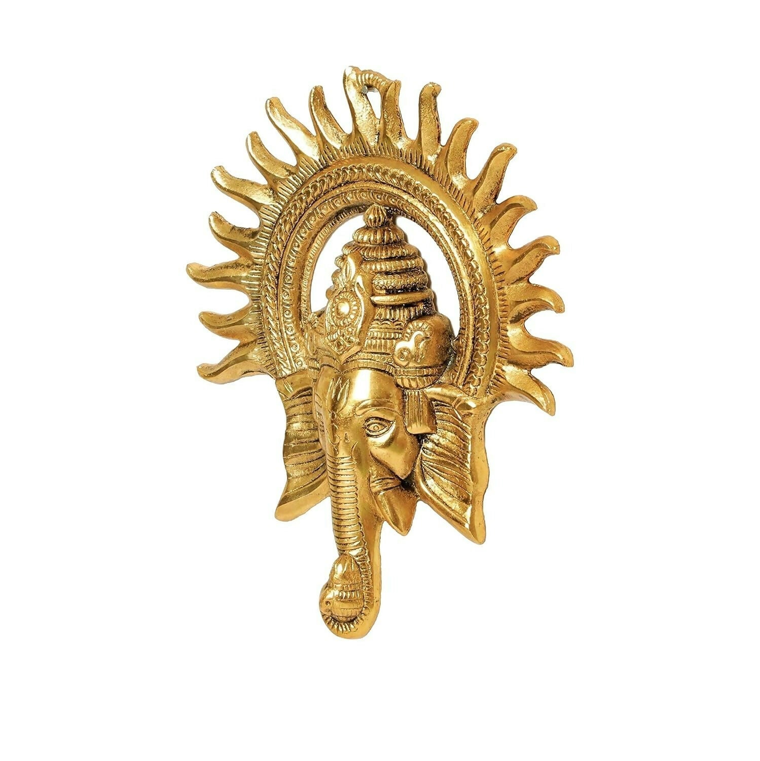KridayKraft Metal Ganesha ji Statue, Ganpati Wall Hanging Sculpture Lord Ganesh Idol - Grab2buy