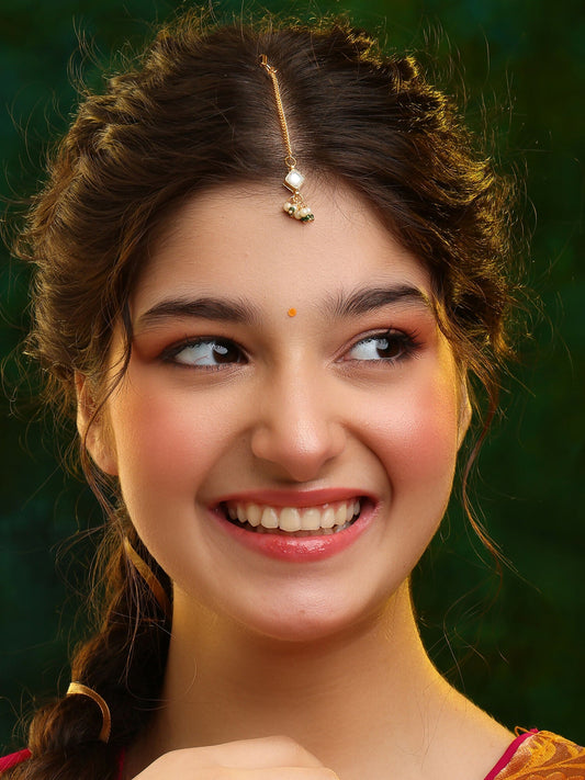 Ruby Raang Jhumka Drop Tikka
