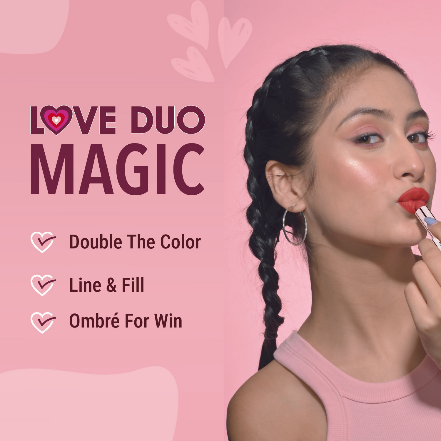 Blue Heaven Love Duo 2 In 1 Dual Sided Lipstick - 03 