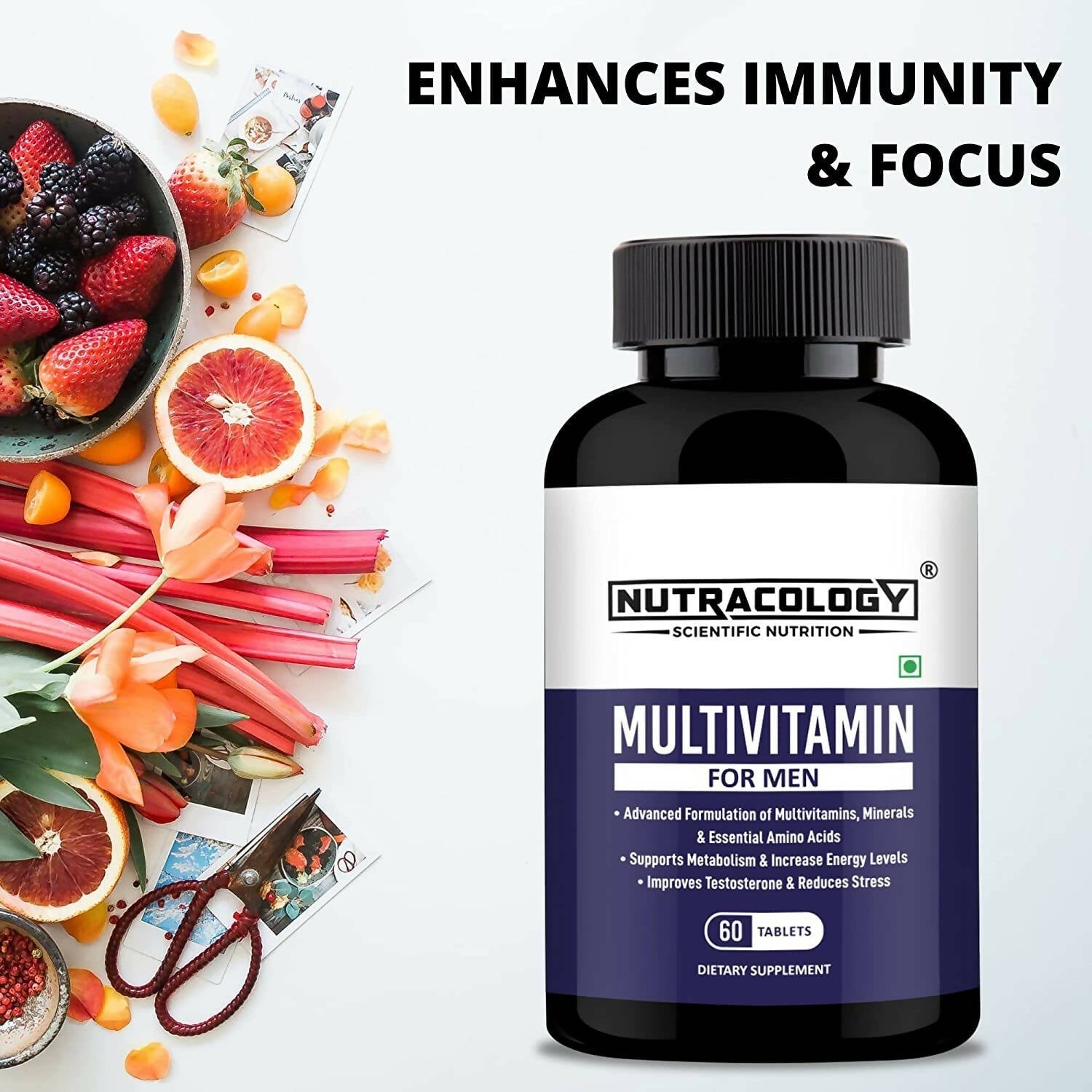 Nutracology Multivitamin for Men for Energy Strength & Stamina Tablets 