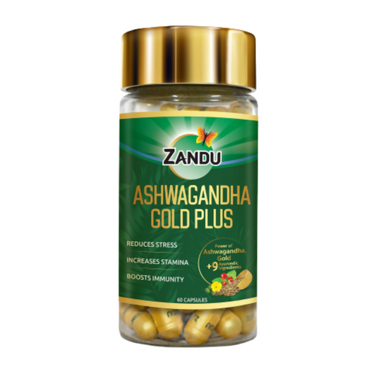 Zandu Ashwagandha Gold Plus Capsules - Grab2buy