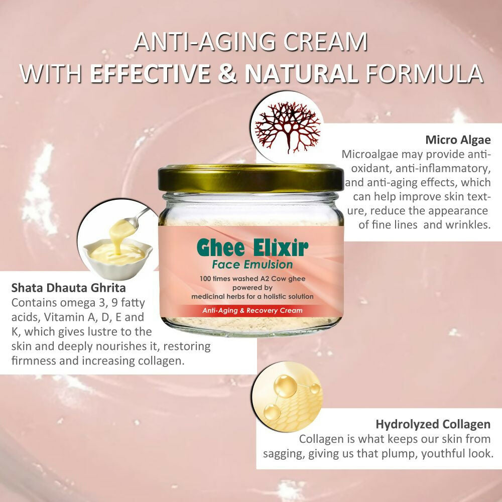 Beauty Secrets Ghee Elixir Ayurvedic Night Cream for Face infused with Collagen | Repair, Restore and Revive Naturally | Anti Aging Moisturizer  Grab2Buy Beauty Secrets Grab2Buy