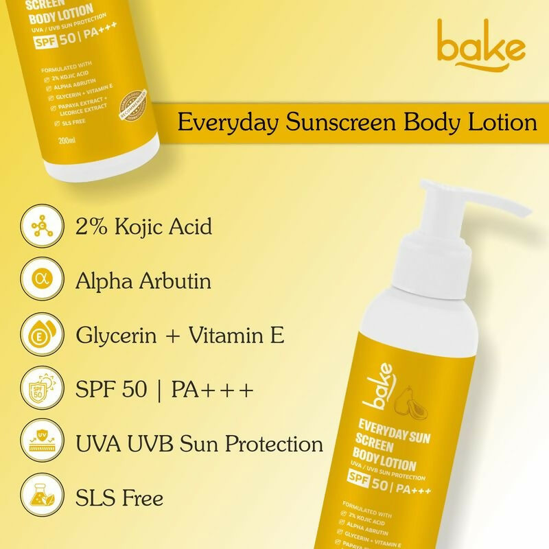 Bake Everyday Sunscreen Body Lotion SPF 50 PA+++  Grab2Buy Bake Grab2Buy