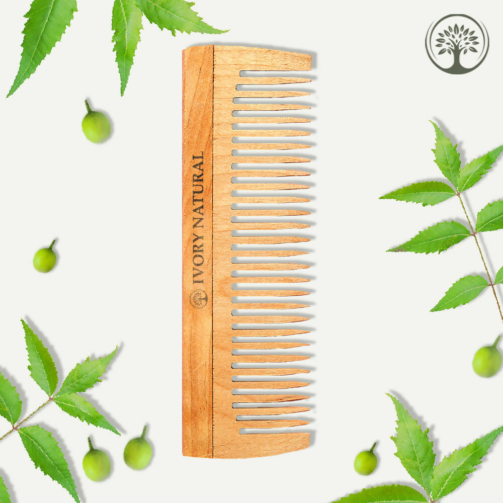Ivory Natural Shampoo Kacchi Neem Comb Infused With Organic Oil For Hair Strengthening Natural Nourishment, Scalp Wellness 