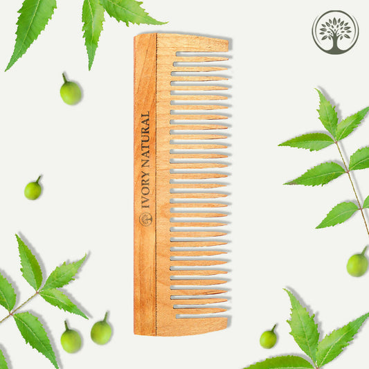 Ivory Natural Shampoo Kacchi Neem Comb Infused With Organic Oil For Hair Strengthening Natural Nourishment, Scalp Wellness 