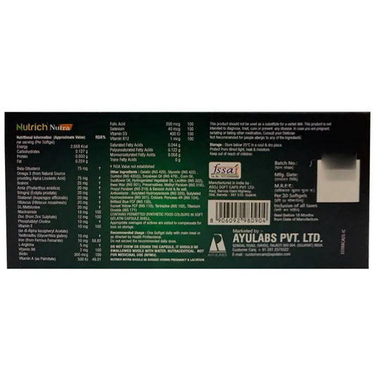 Ayulabs Nutrich Nutra Softgel Capsules - Grab2buy