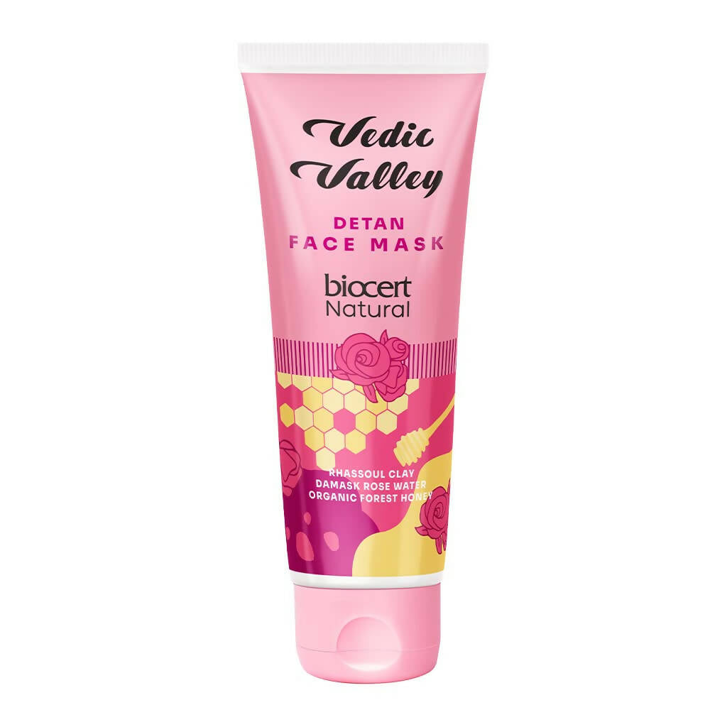 Vedic Valley Detan Face Mask With Rhassoul Clay & Damask Rose Water  Grab2Buy Vedic Valley Grab2Buy