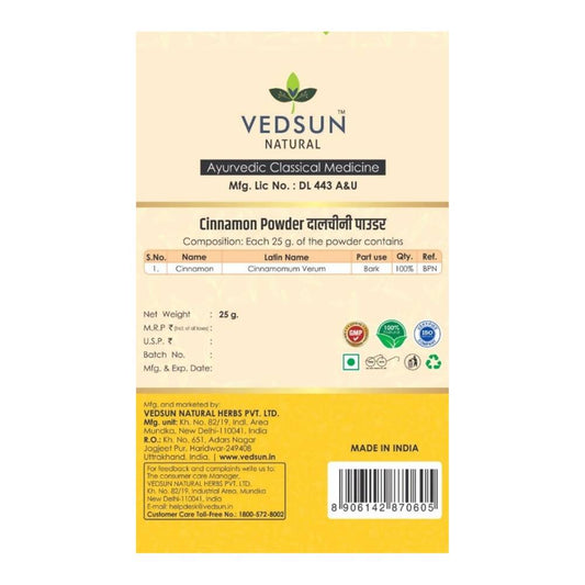 Vedsun Naturals Cinnamon Dalchini Powder - Distacart
