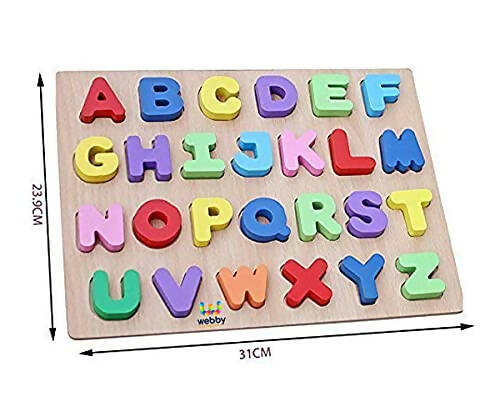 Webby Wooden Capital Alphabets Letters Learning Educational Puzzle Toy for Kids  Grab2Buy Webby Grab2Buy