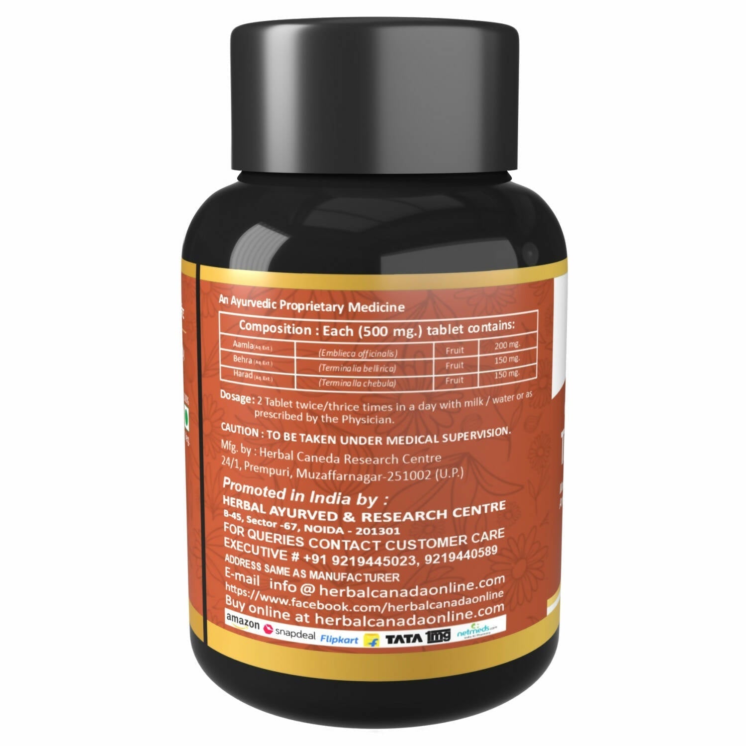 Herbal Canada Triphala Extract Tablets 