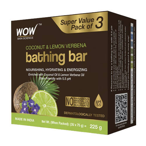Wow Skin Science Coconut & Lemon Verbena Bathing Bar 