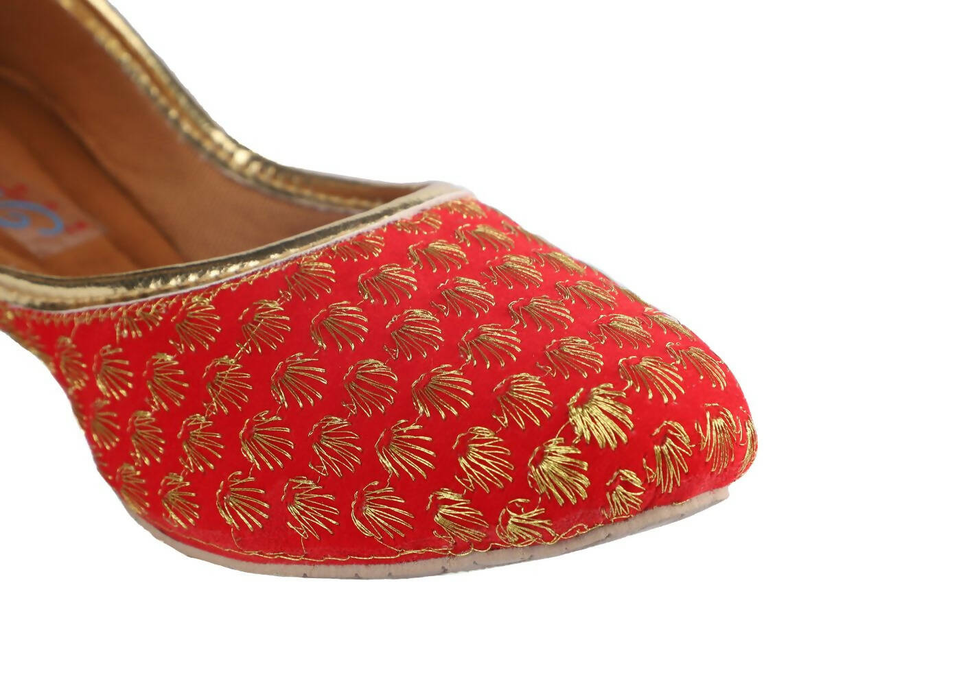 Tiny Bugs Girls Sequin Detailing Ethnic Juttis - Red  Grab2Buy Tiny Bugs Grab2Buy