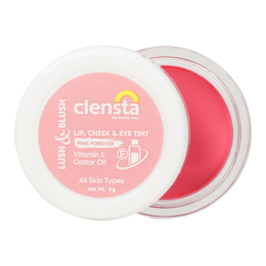 Clensta Lip Cheek Tint - Pink Forever, with Goodness of Vitamin E & Castor Oil - Grab2buy