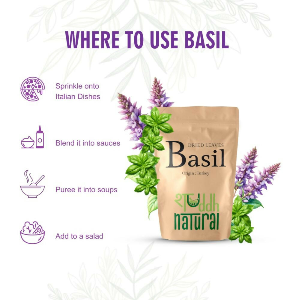 Shuddh Natural Premium Freeze Dried Culinary Turkish Basil Shuddh Natural