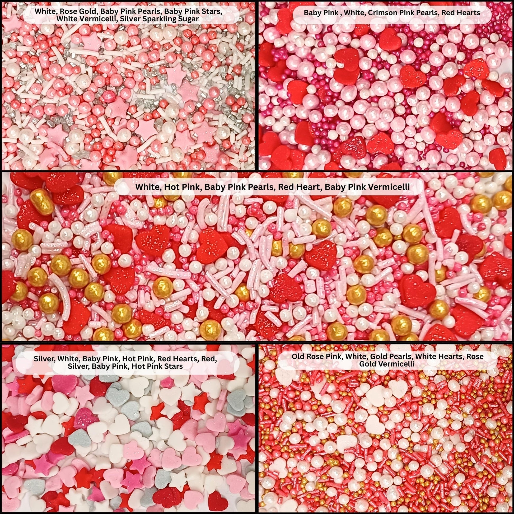 Confect Valentine Sprinkles | 07 Edible Decoration for Baking & Dessert  Grab2Buy Confect Grab2Buy