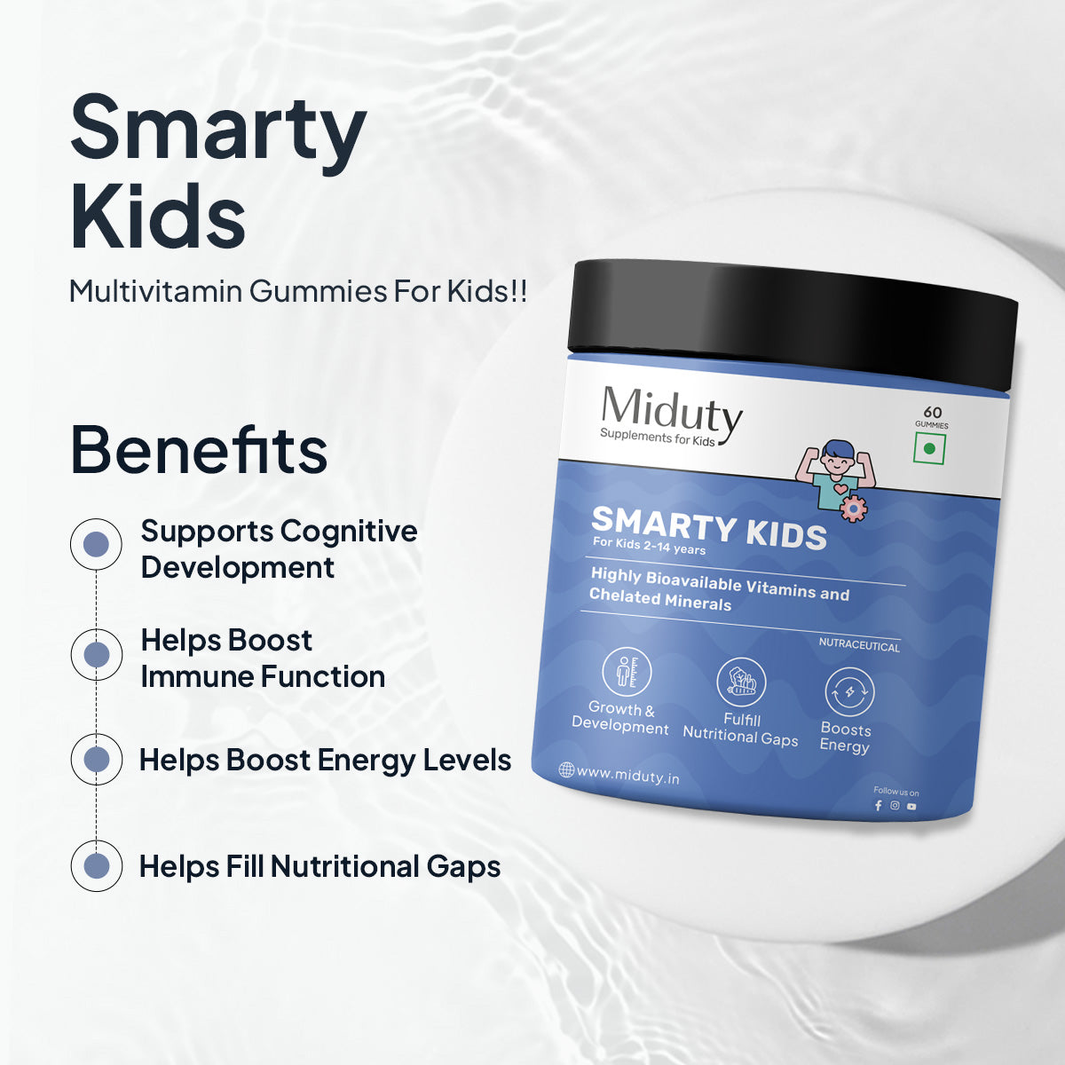 Miduty by Palak Notes Smarty Kids Multivitamin Gummies 