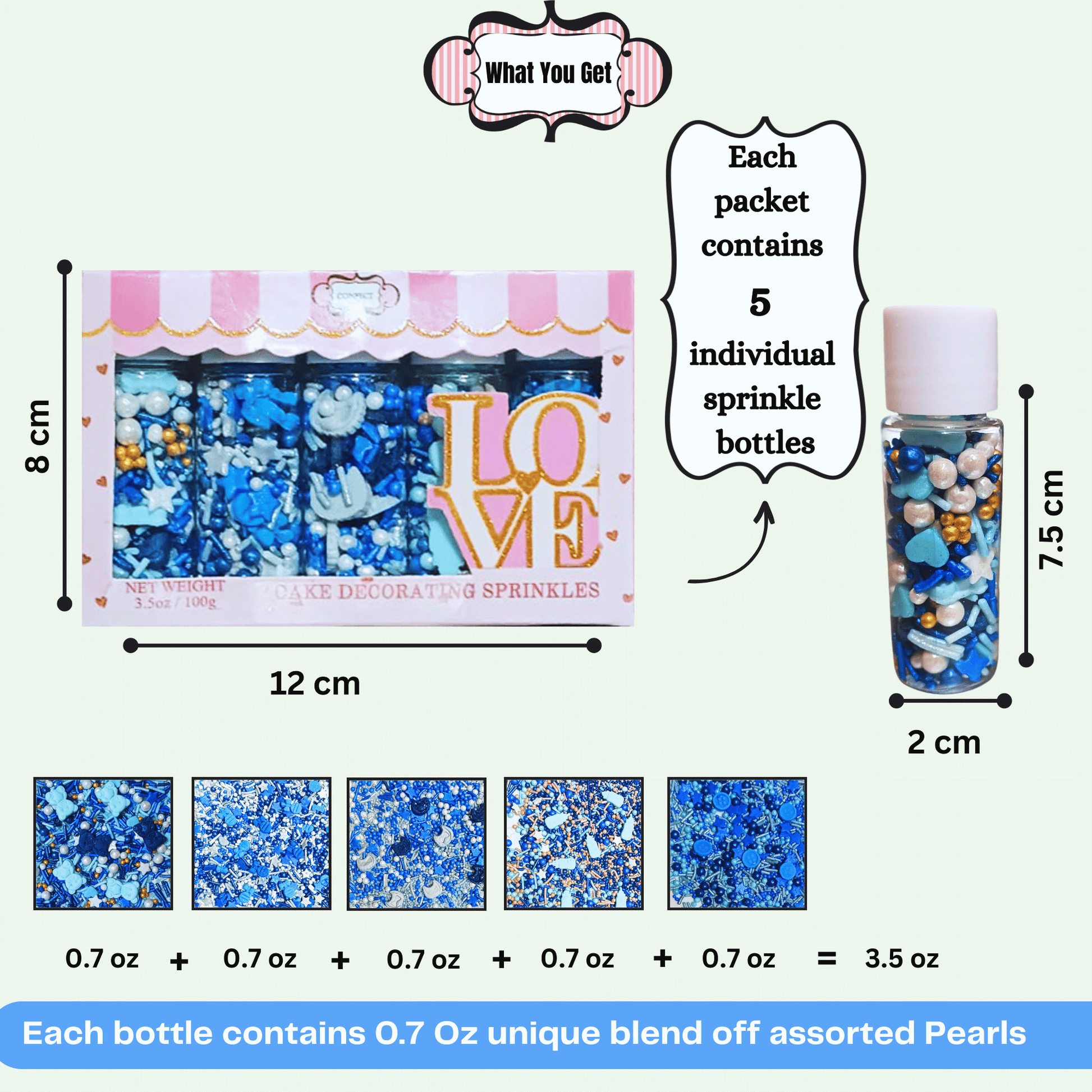 Confect Boys Baby Shower Sprinkles | Edible Sprinkles Assorted