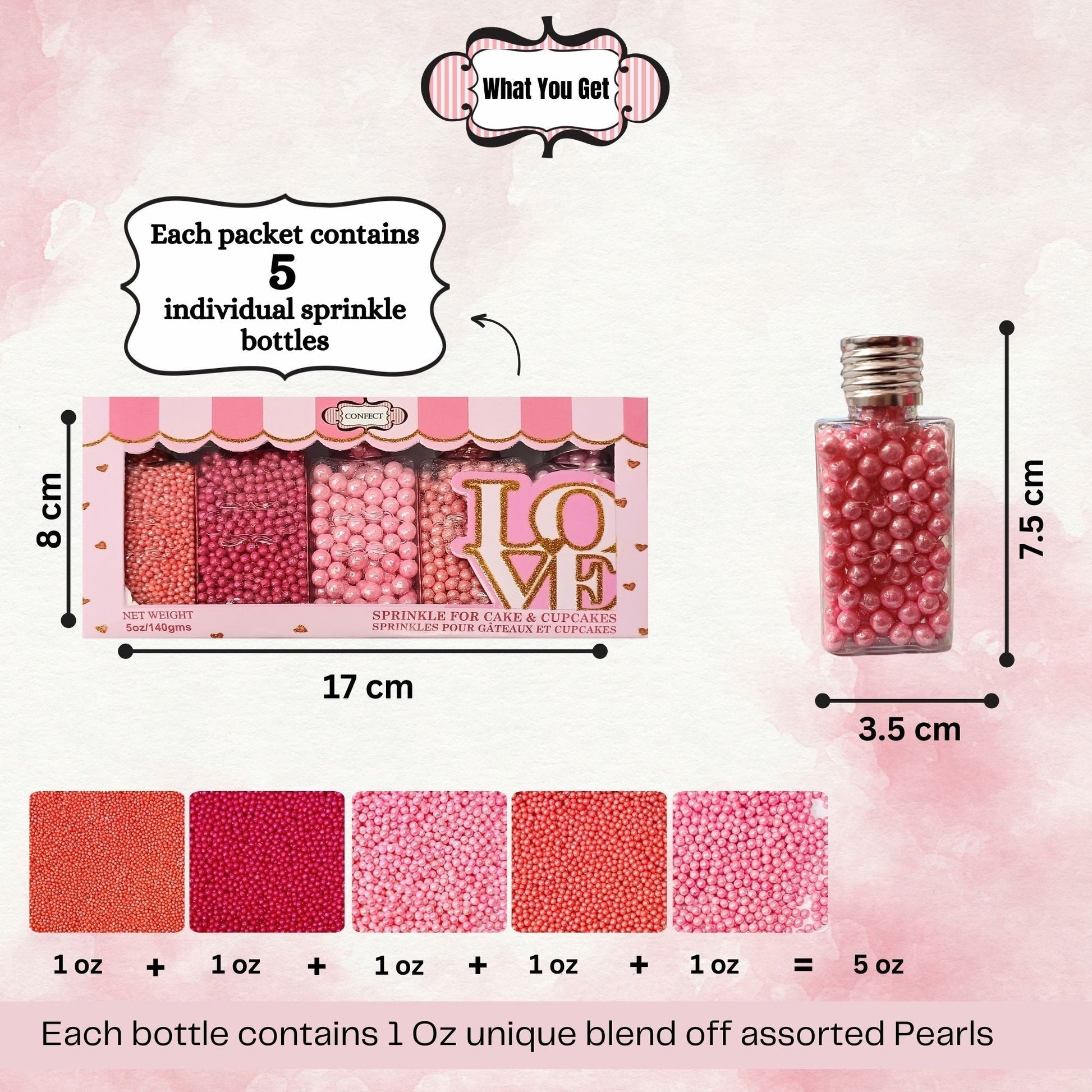 Confect Valentine Sprinkles | 01 Edible Decoration for Baking & Dessert  Grab2Buy Confect Grab2Buy