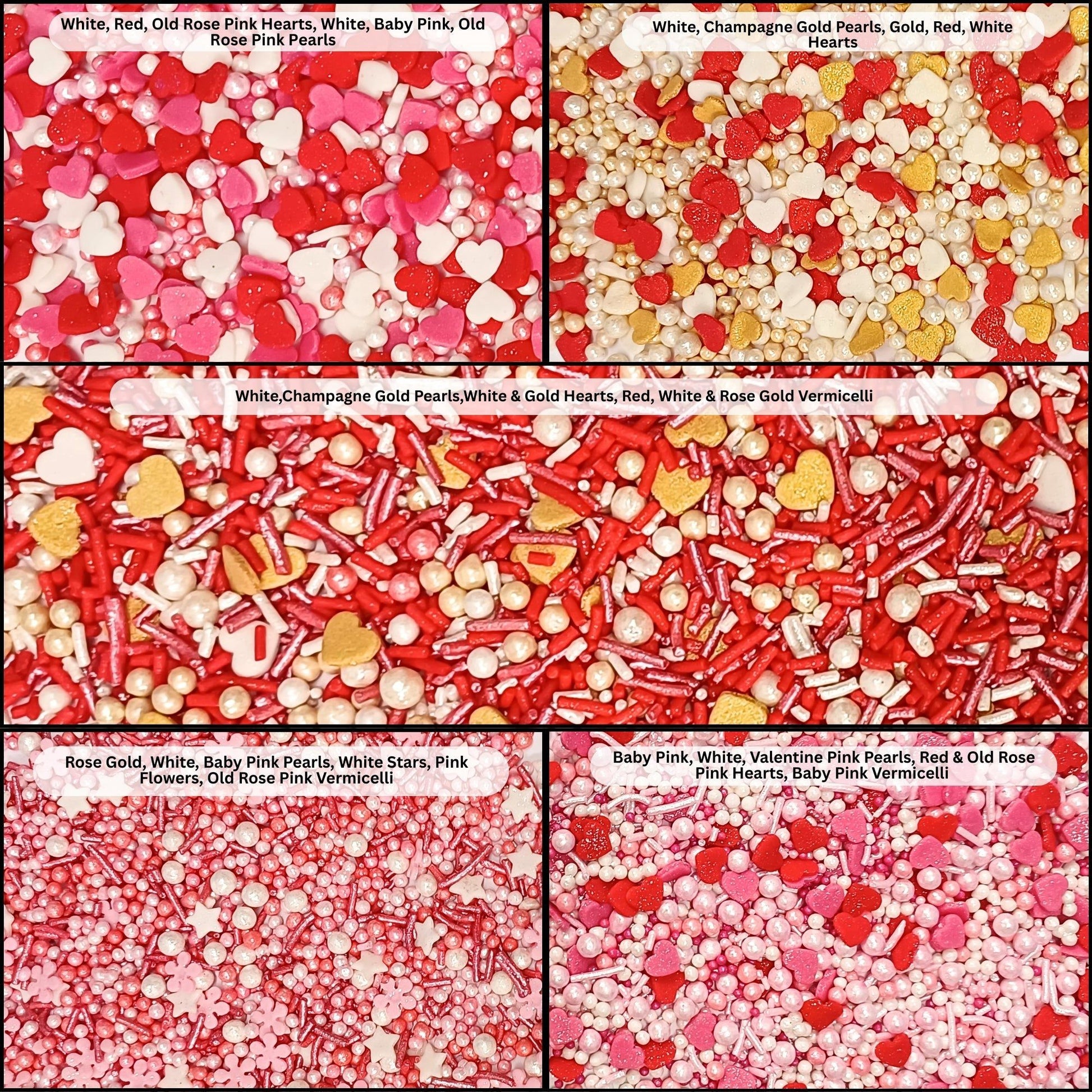 Confect Valentine Sprinkles | 08 Edible Decoration for Baking & Dessert  Grab2Buy Confect Grab2Buy