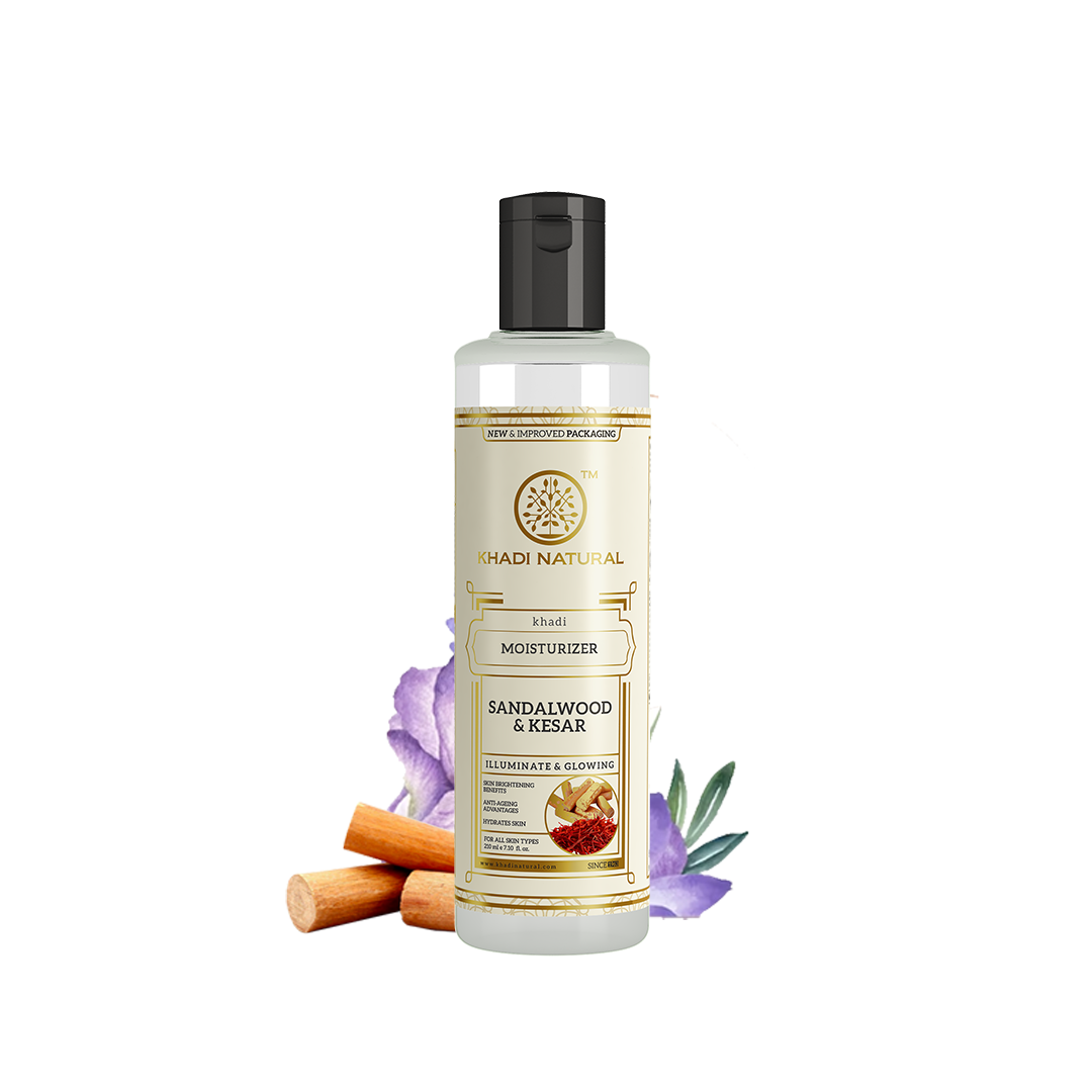 Khadi Natural Sandalwood & Kesar Moisturizer - 210ml 