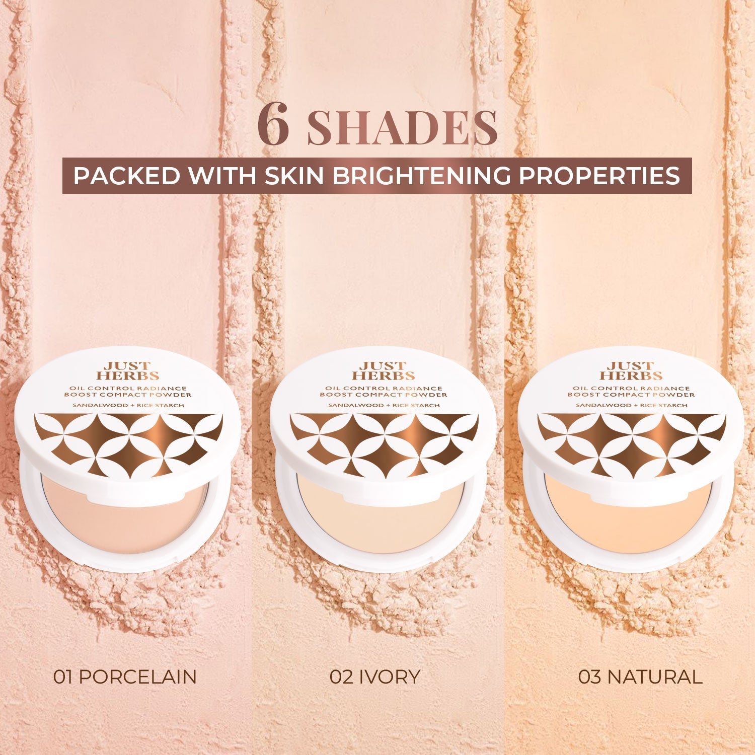 Oil Control Radiance Boost Compact Powder with Sandalwood & Rice Starch 