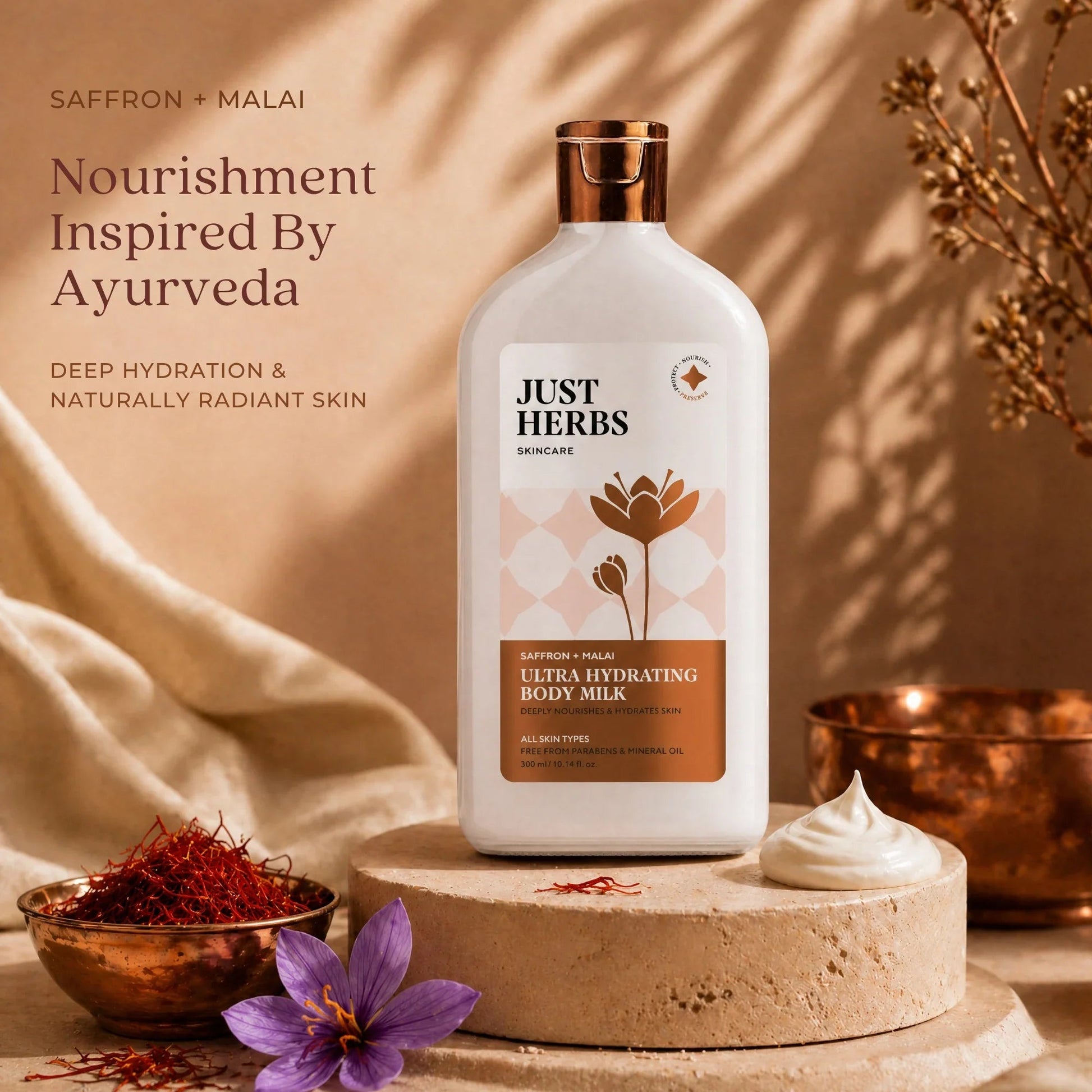 Ultra Hydrating Body Milk with Saffron and Malai 