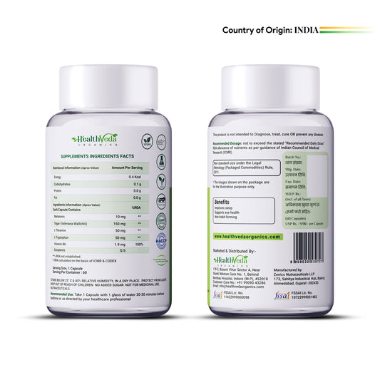 Health Veda Organics Melatonin Sleep & Relaxation Capsules Health Veda Organics