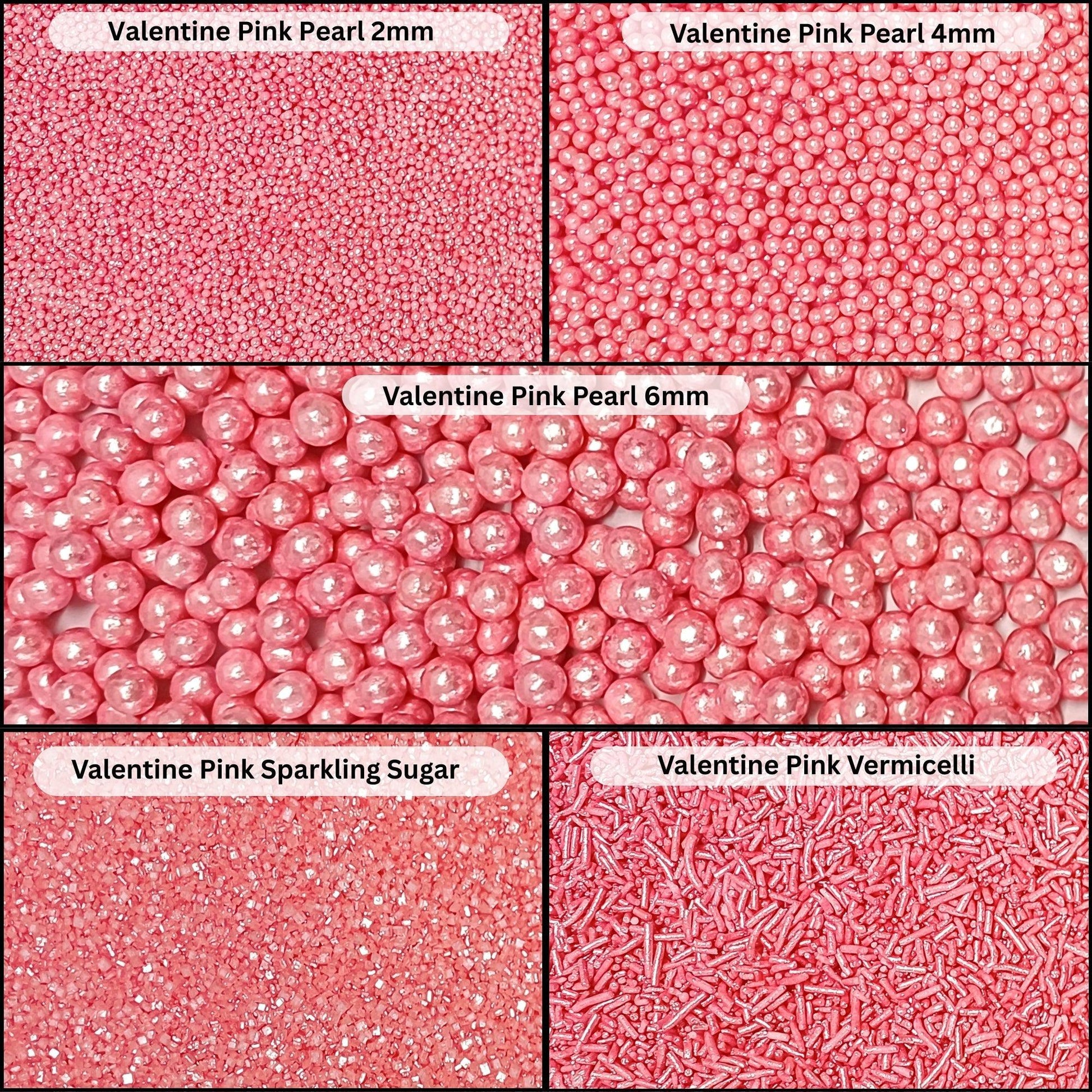 Confect Sprinkles for Cakes & Cupcakes Decoration | USP-27(Valentine Pink)