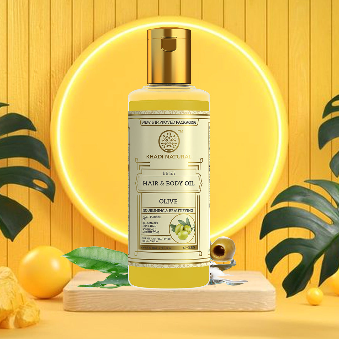 Khadi Natural Olive Oil for Hair & Body - 100ml 