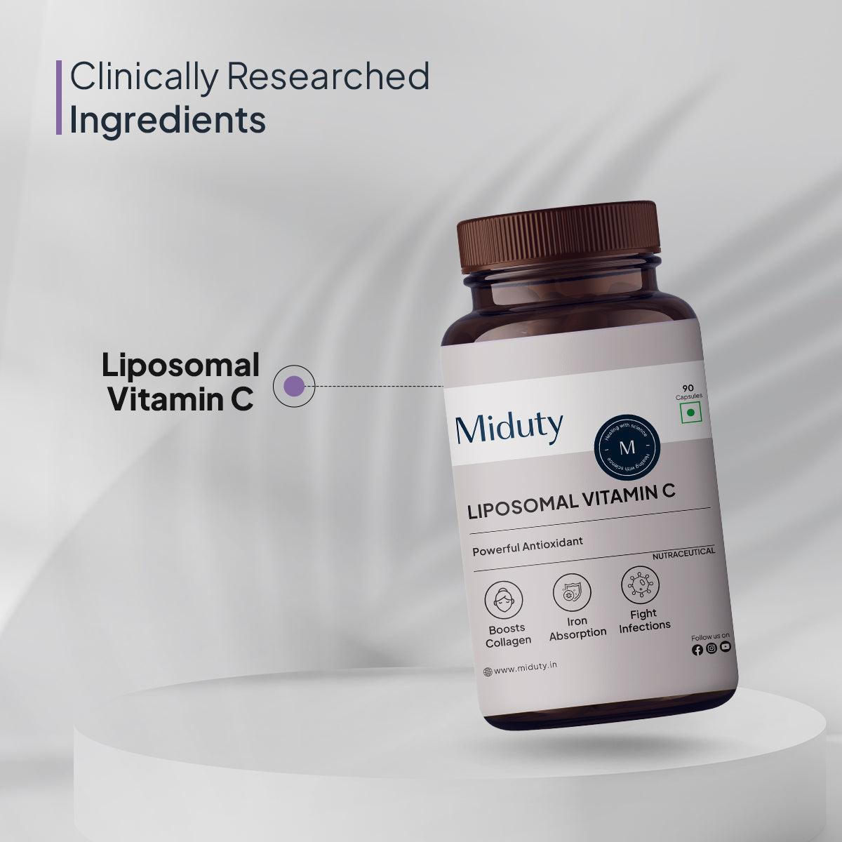 Miduty by Palak Notes Patented Liposomal Vitamin C Capsules - Grab2buy