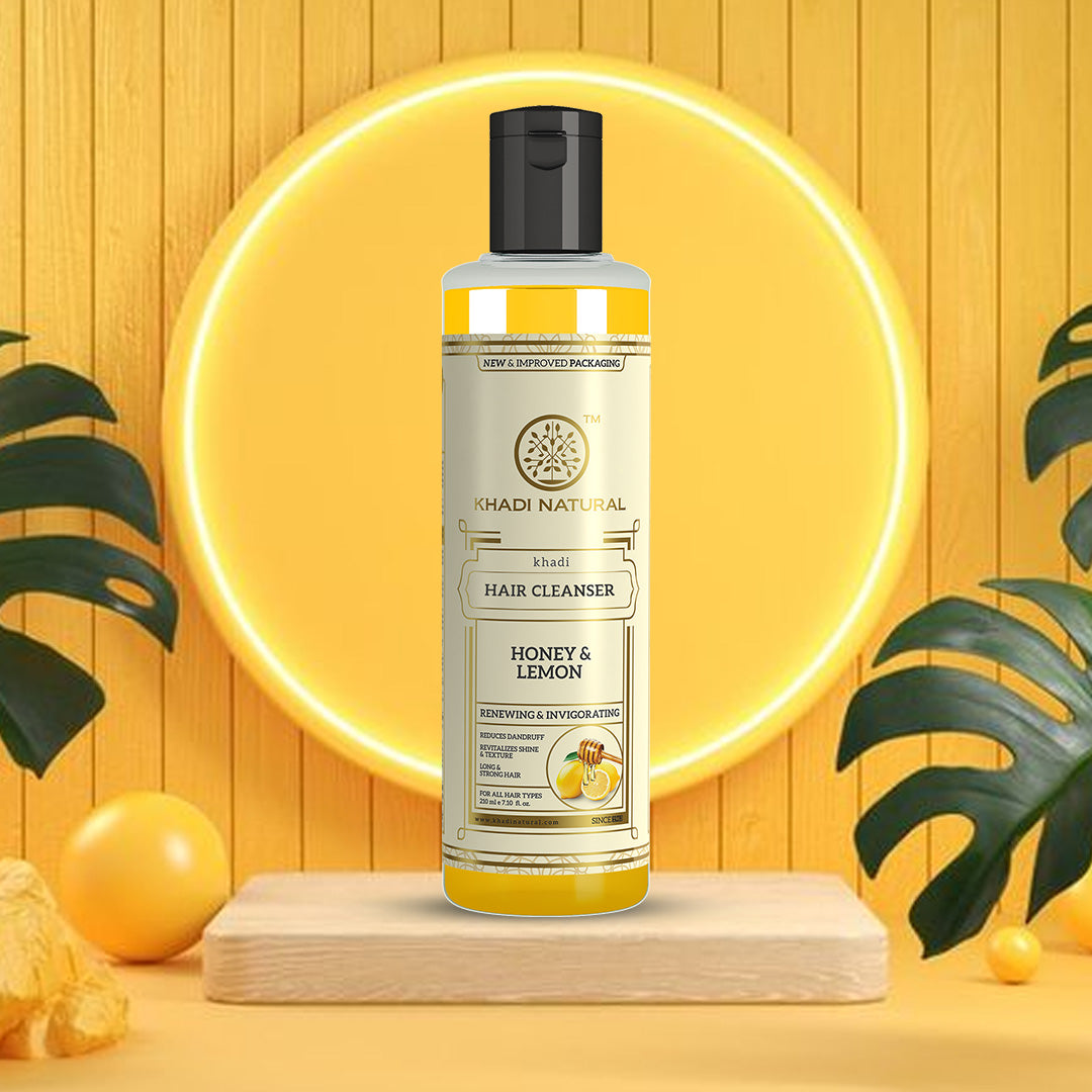Khadi Natural Honey & Lemon Hair Cleanser - 210ml 