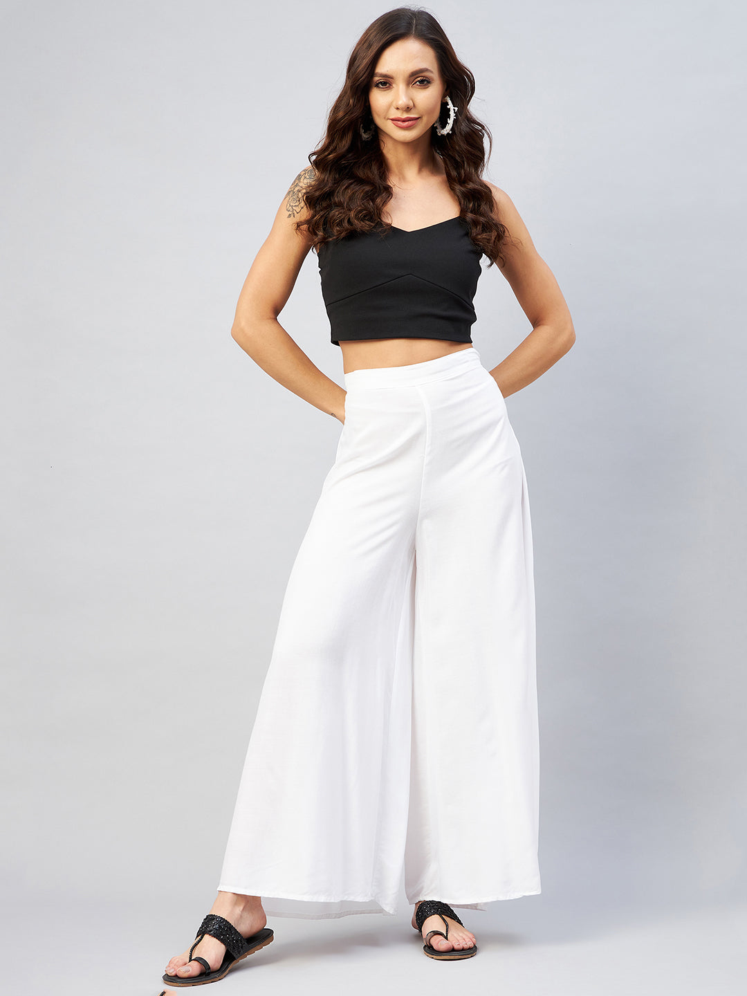 InWeave Solid White Palazzo 