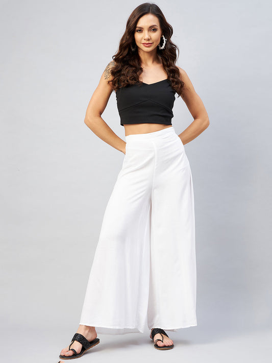 InWeave Solid White Palazzo 