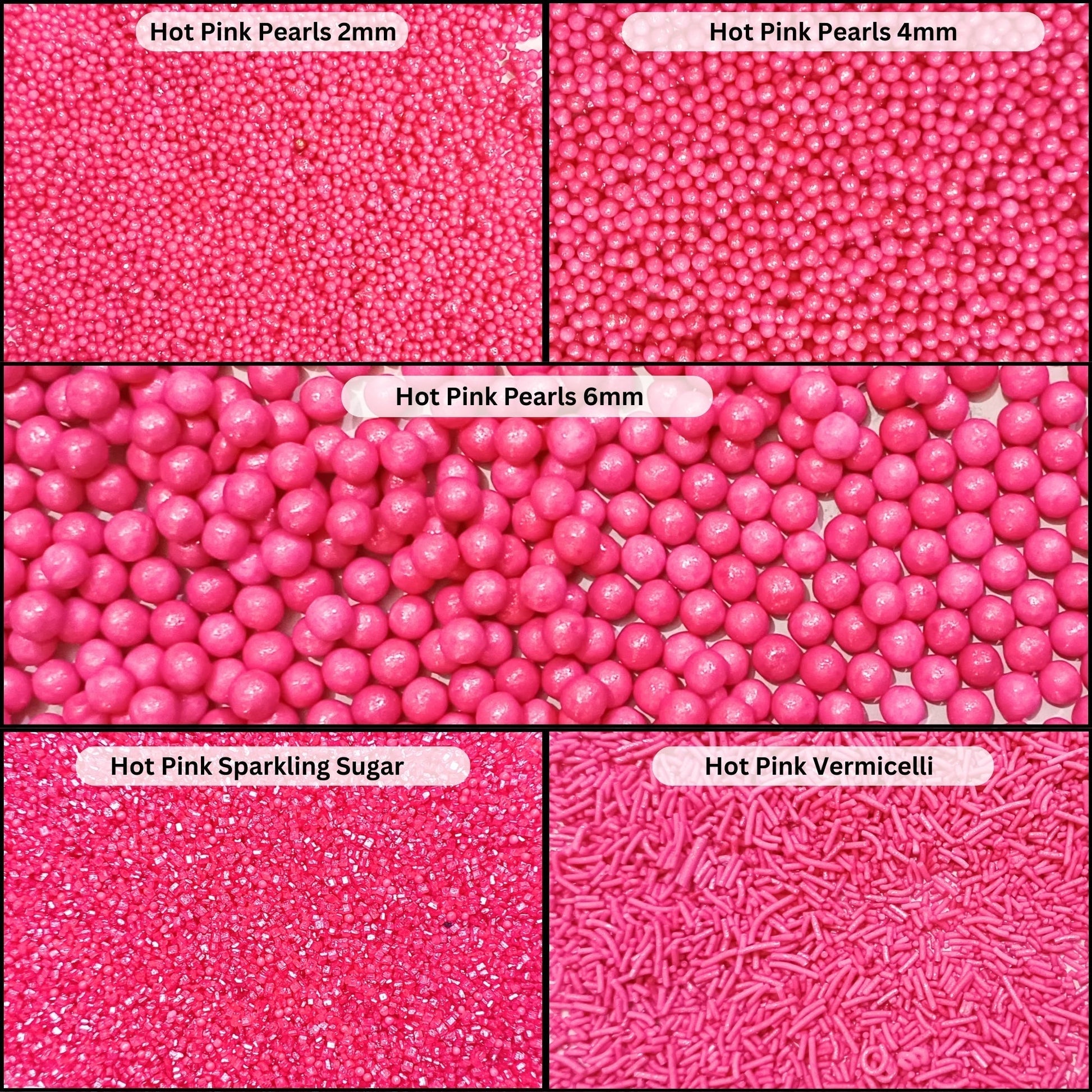 Confect Sprinkles for Cakes & Cupcakes Decoration | USP-7(Hot Pink)
