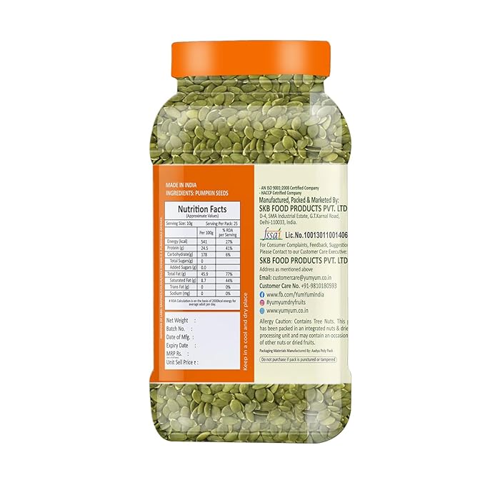 Yum Yum Roasted & Salted Pumpkin Seeds Jar  Grab2Buy Yum Yum Grab2Buy
