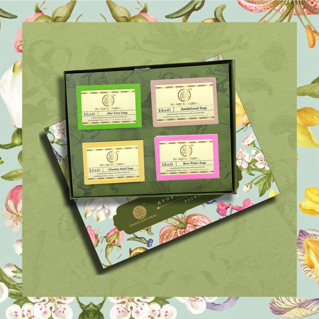 Khadi Natural Ayurvedic Soap Kit Combo Pack Of 4 – 100gm Each 