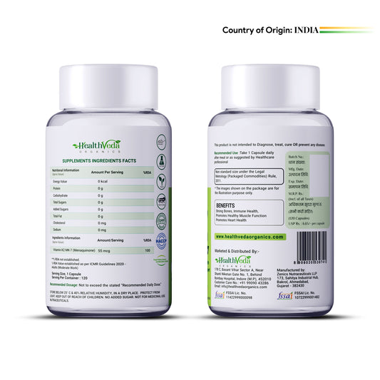 Health Veda Organics Vitamin K2 Capsules Health Veda Organics