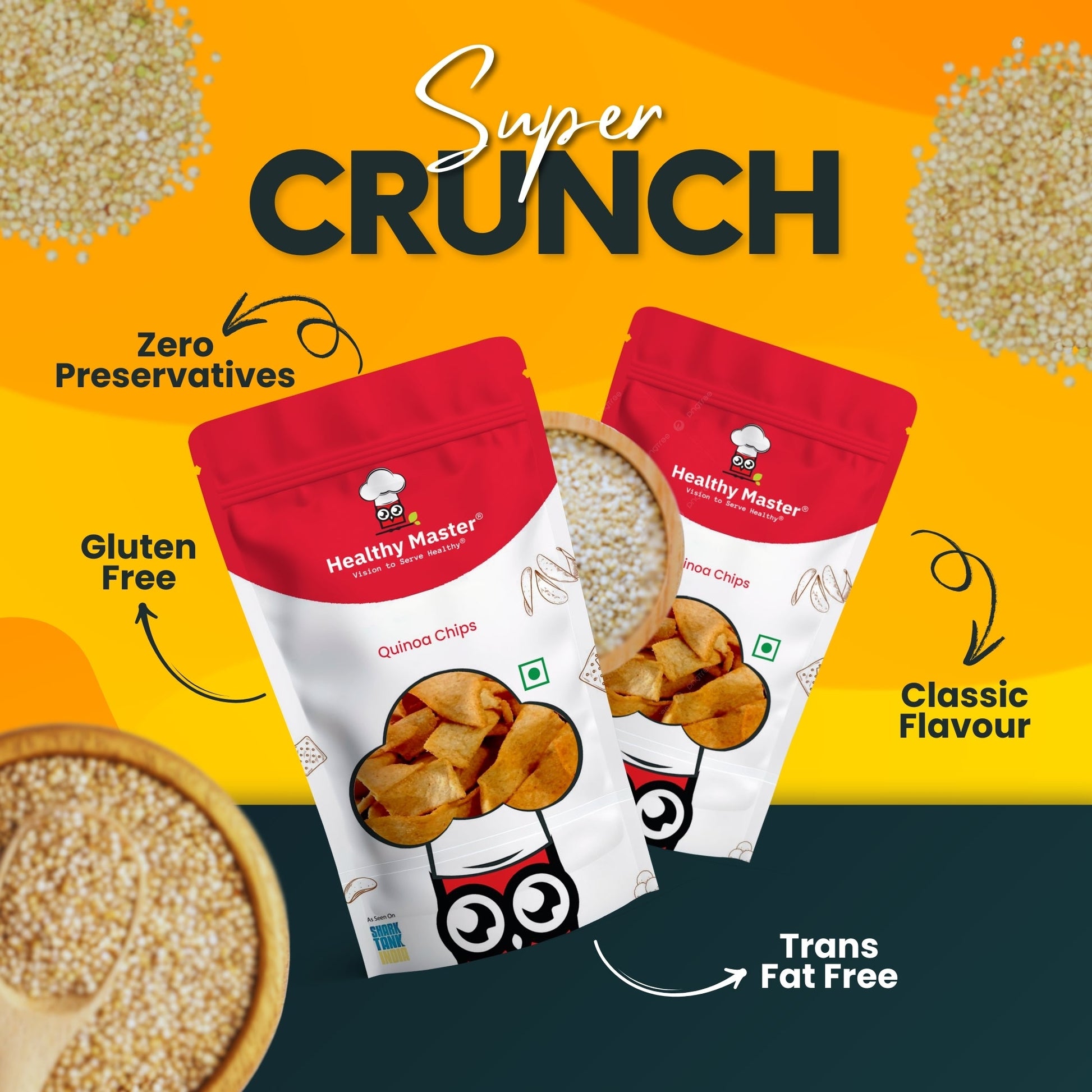 Healthy Master Light & Crispy Quinoa Chips | Millet Chips Healthy Masters