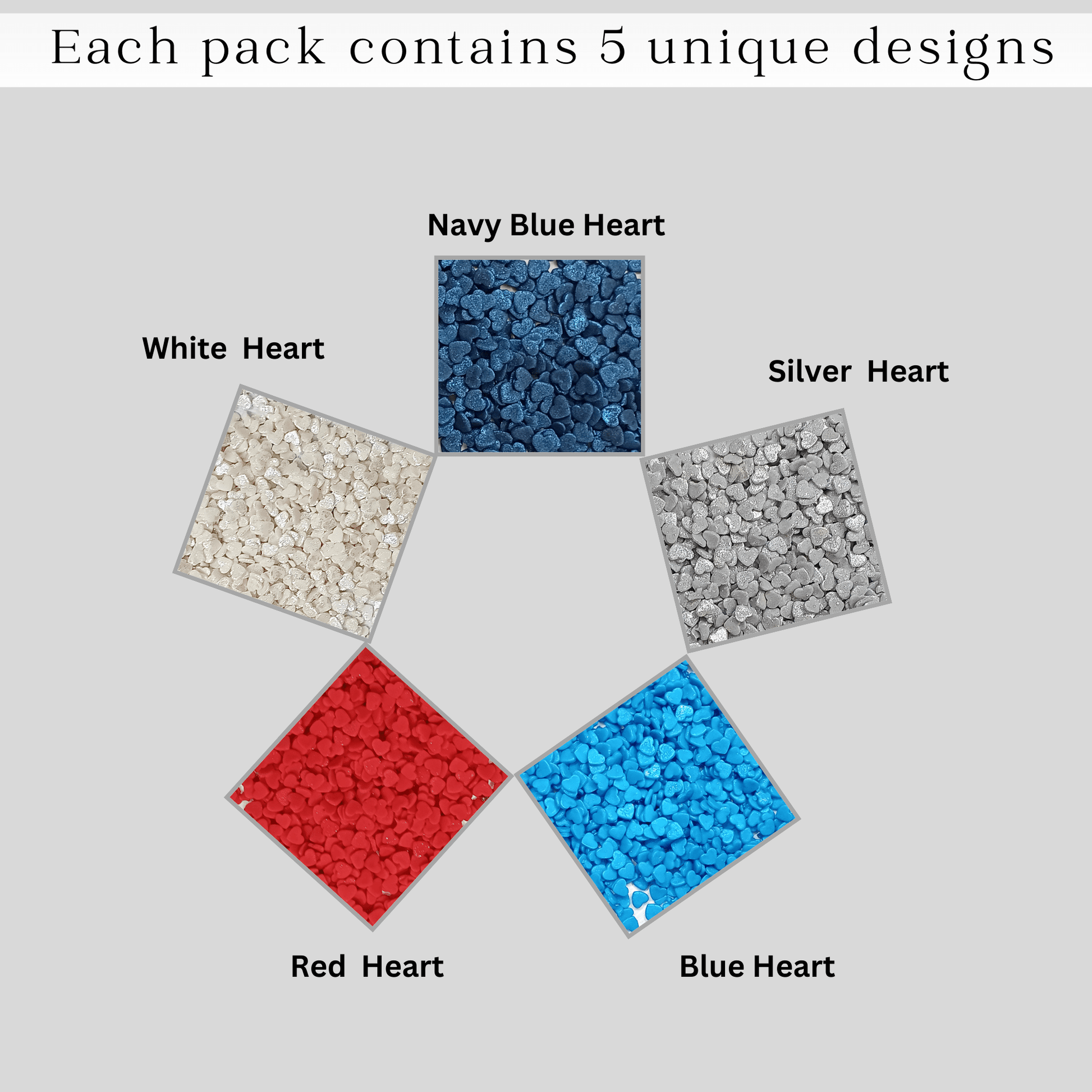 Confect Heart Sprinkles | Captain's Colors Patriotic Sprinkles