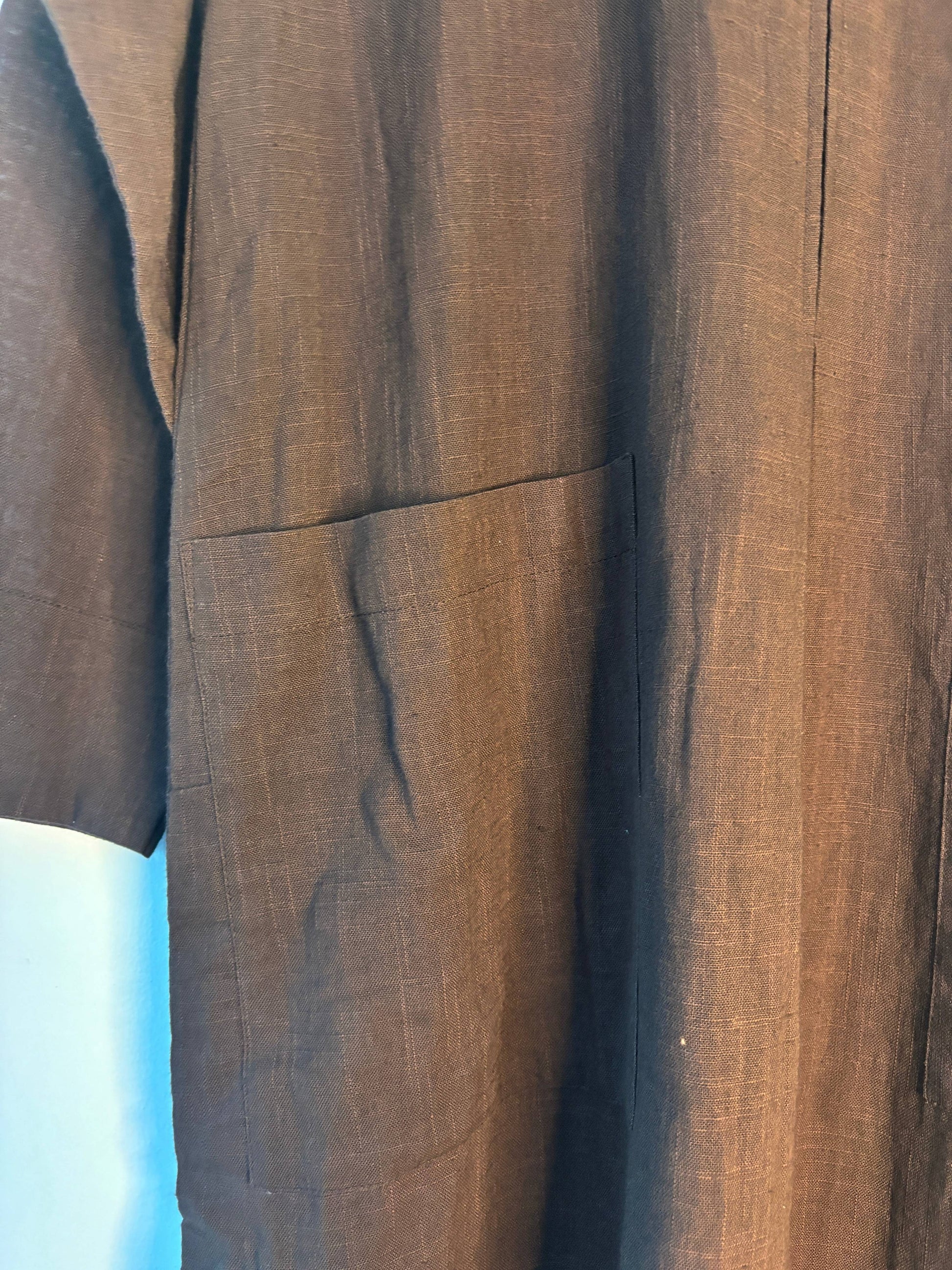 trueBrowns Beige Slub Dress 