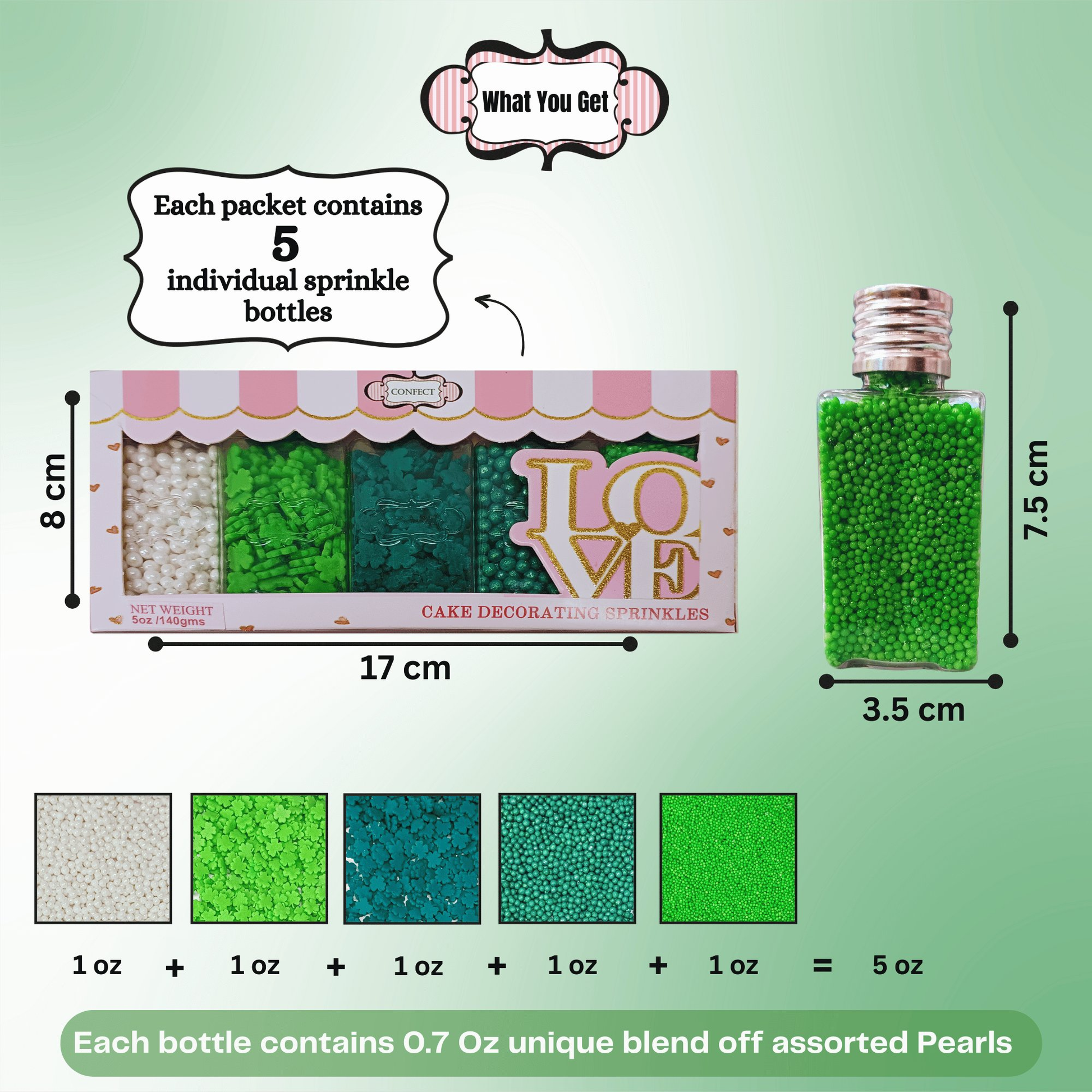 Confect St. Patrick's Sprinkles Multipack 5