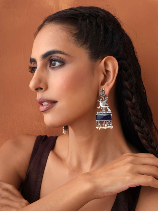 trueBrowns Silver Tone Bird Earrings Truebrowns Lifestyle