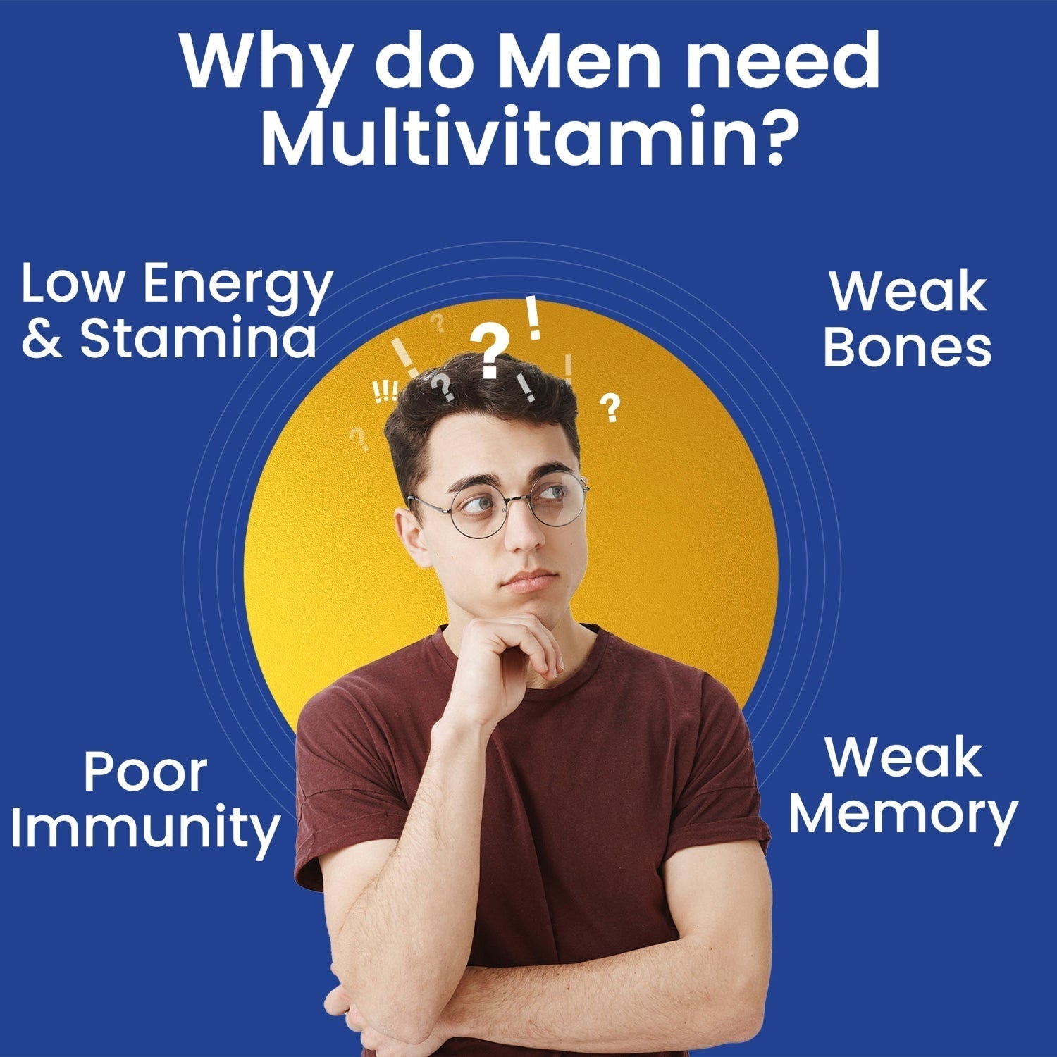 Dr Morpen Testo Boost And Multivitamin Men -With Omega 3 & Herbs /Energy & Immunity Booster 