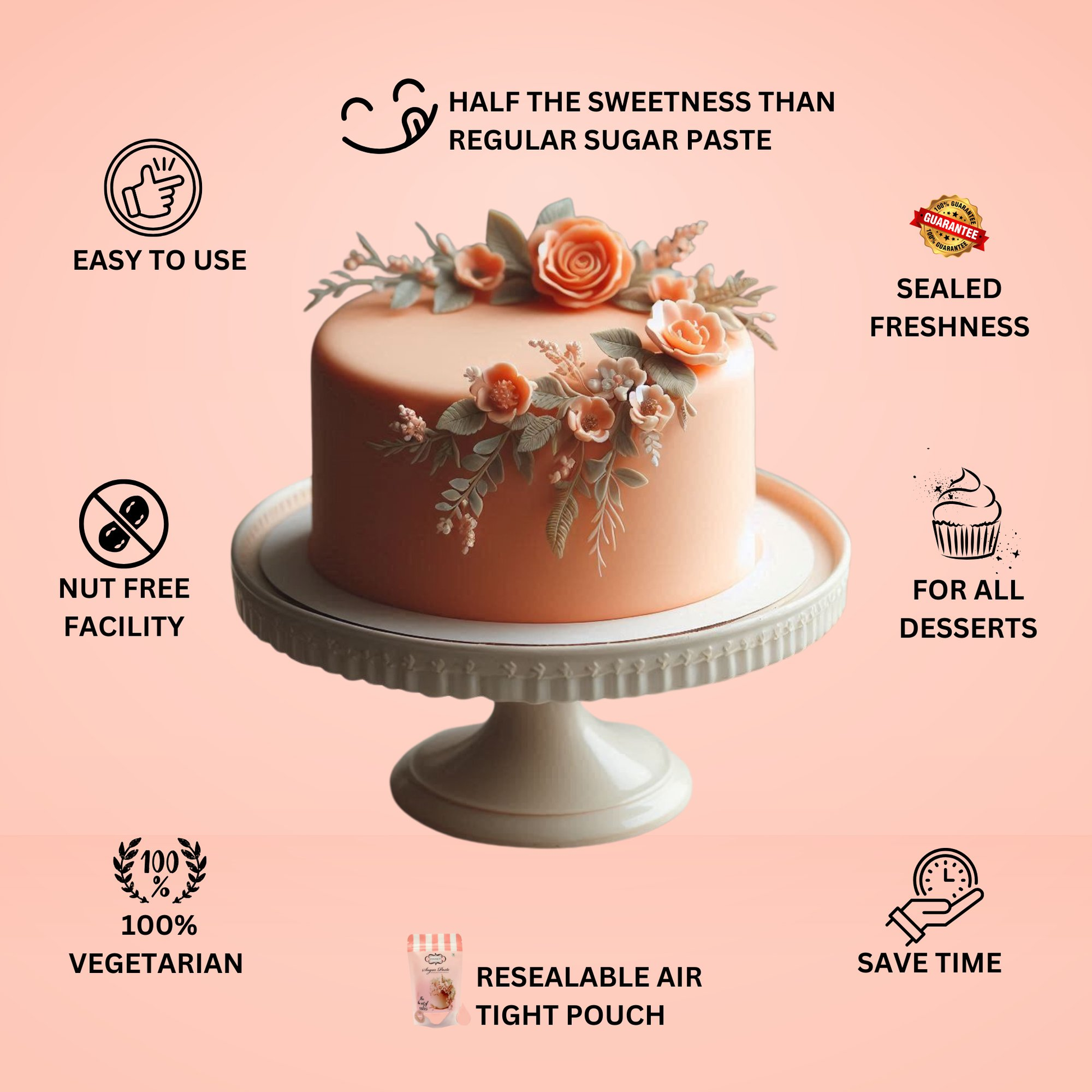 Confect Peach Fondant | Edible Sugarpaste